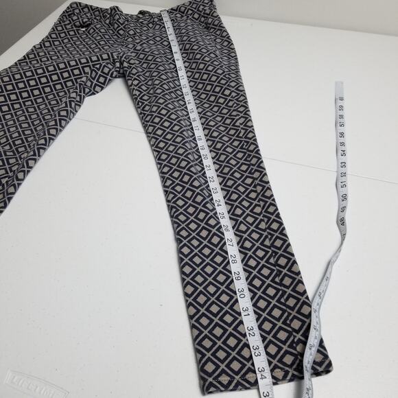 J Crew Blue Gray Geometric   Jeans Very Good! Size 28 - Picture 5 of 6